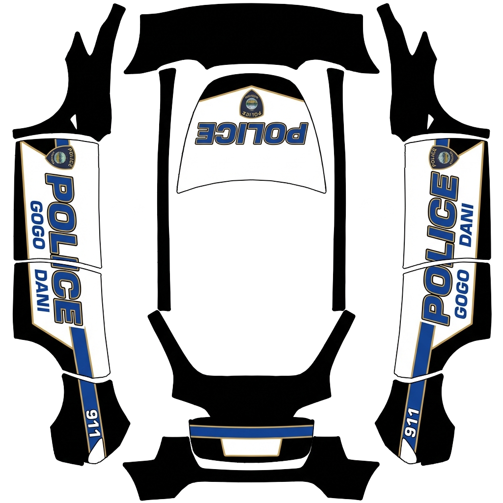 Model Y Folierungsdesign - flat wrap PNG for Model Y Paint Shop