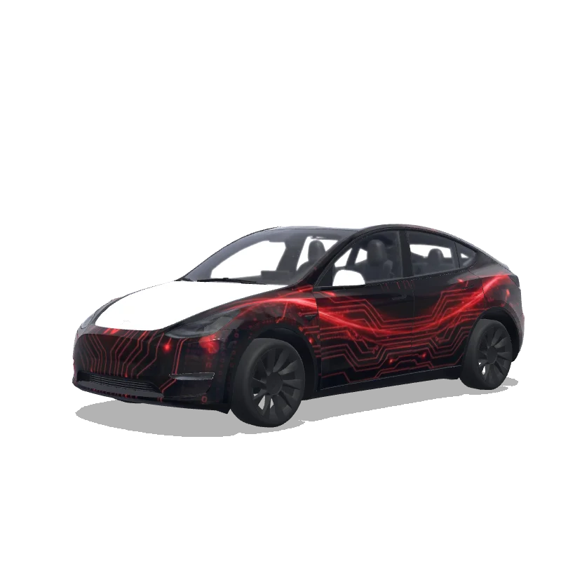 Tesla Model Y custom wrap design