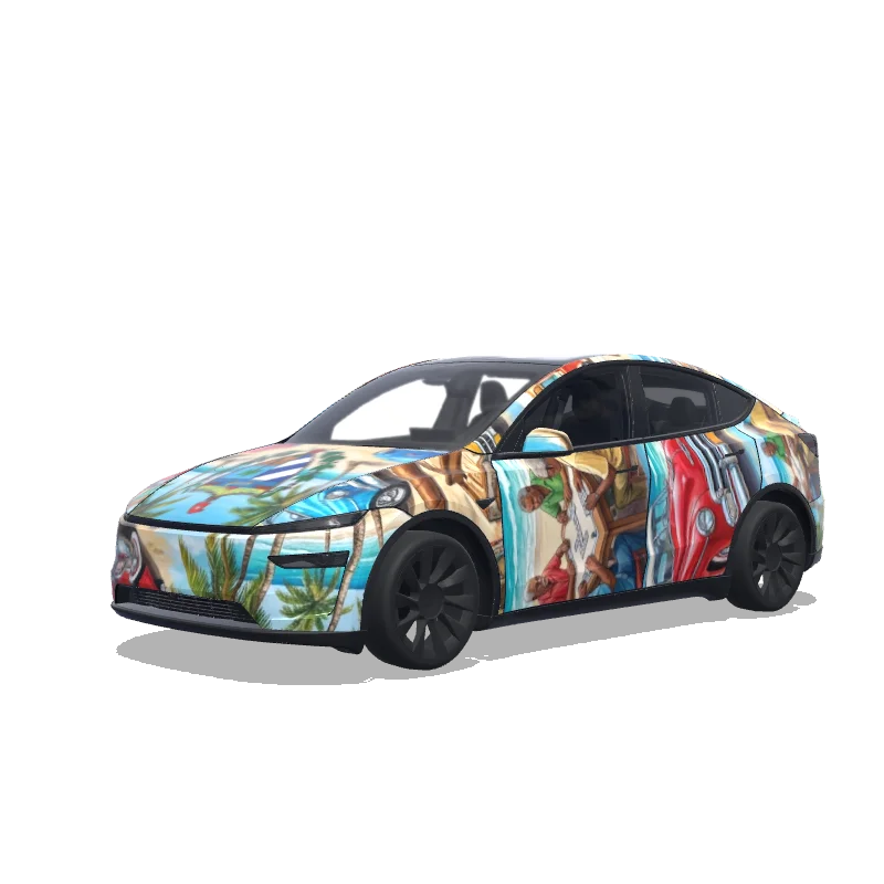 Tesla Model Y (2025+ Premium) custom wrap design