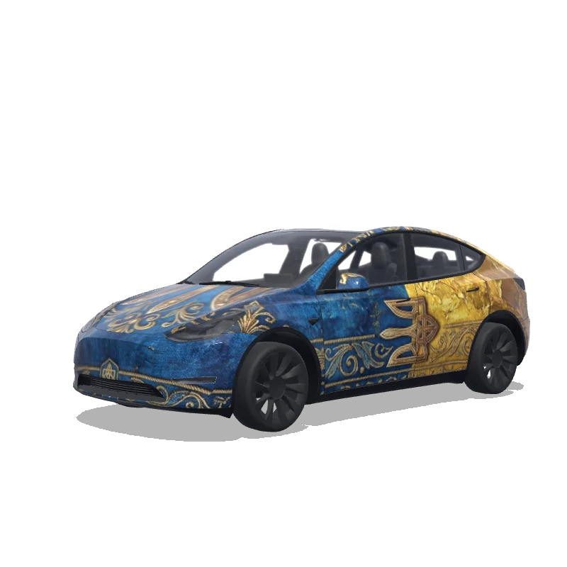 Tesla Model Y custom wrap design