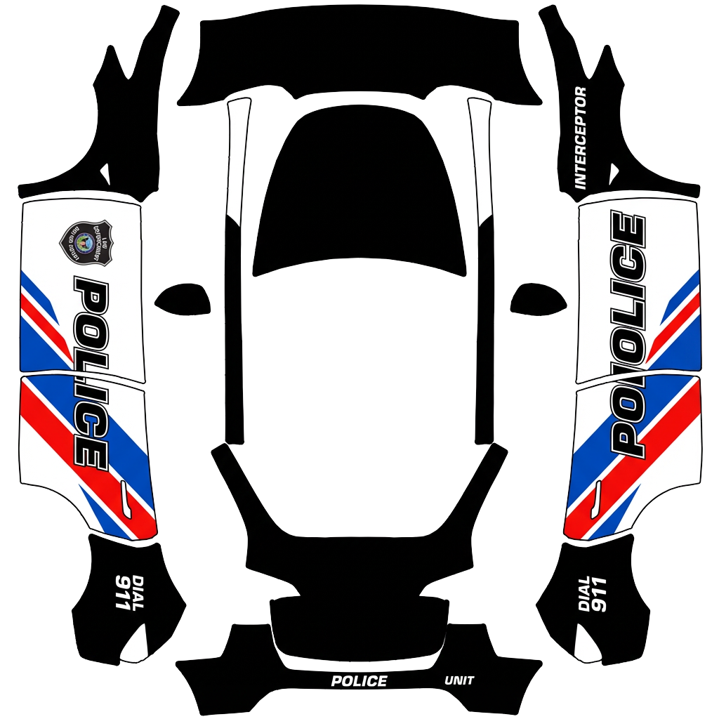 Model Y Wrap Design - flat wrap PNG for Model Y Paint Shop