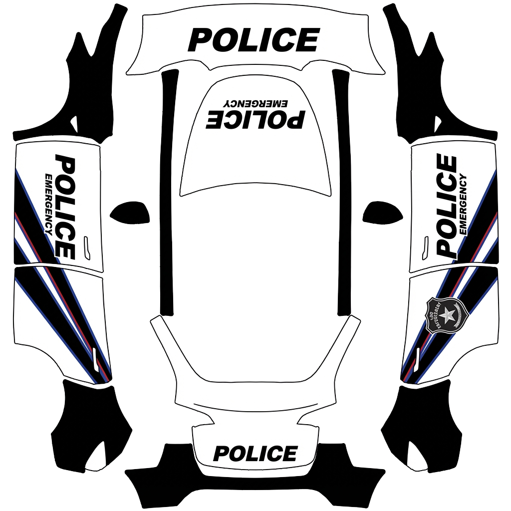 Model Y Folierungsdesign - flat wrap PNG for Model Y Paint Shop