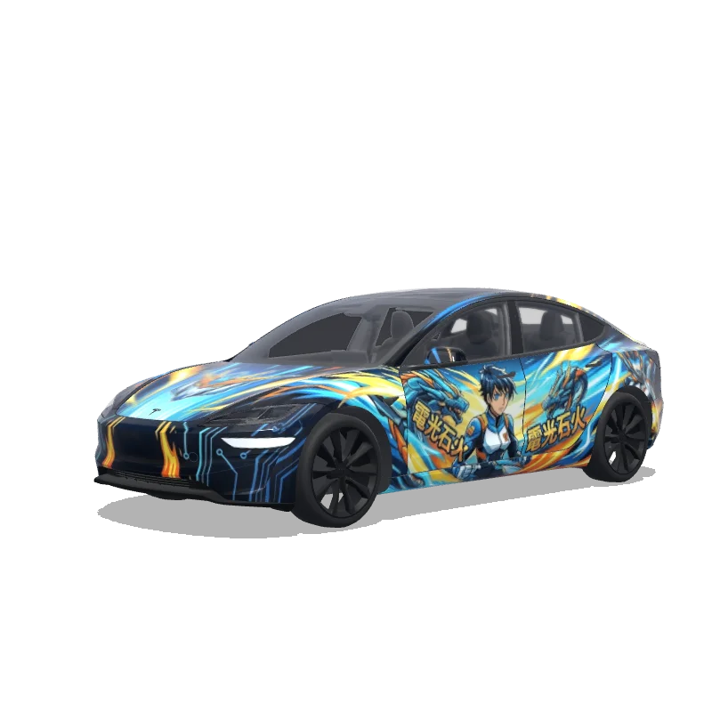 Tesla Model 3 (2024+ Performance) custom wrap design