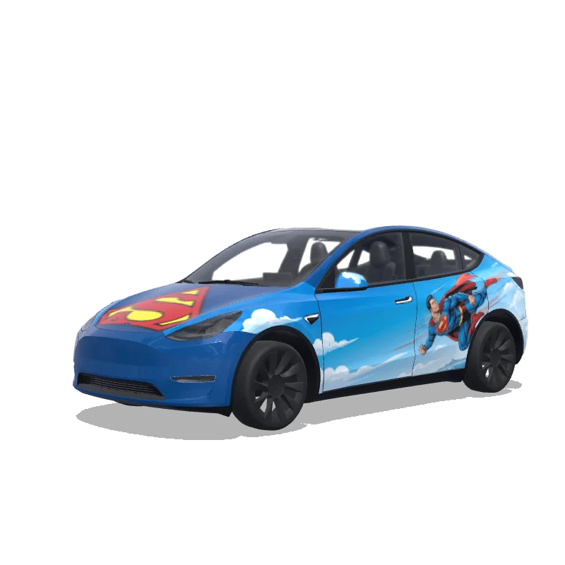 Tesla Model Y custom wrap design
