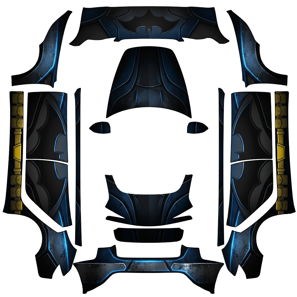 Model 3 Wrap Design - flat wrap PNG for Model 3 (2024+ Standard/Premium) Paint Shop