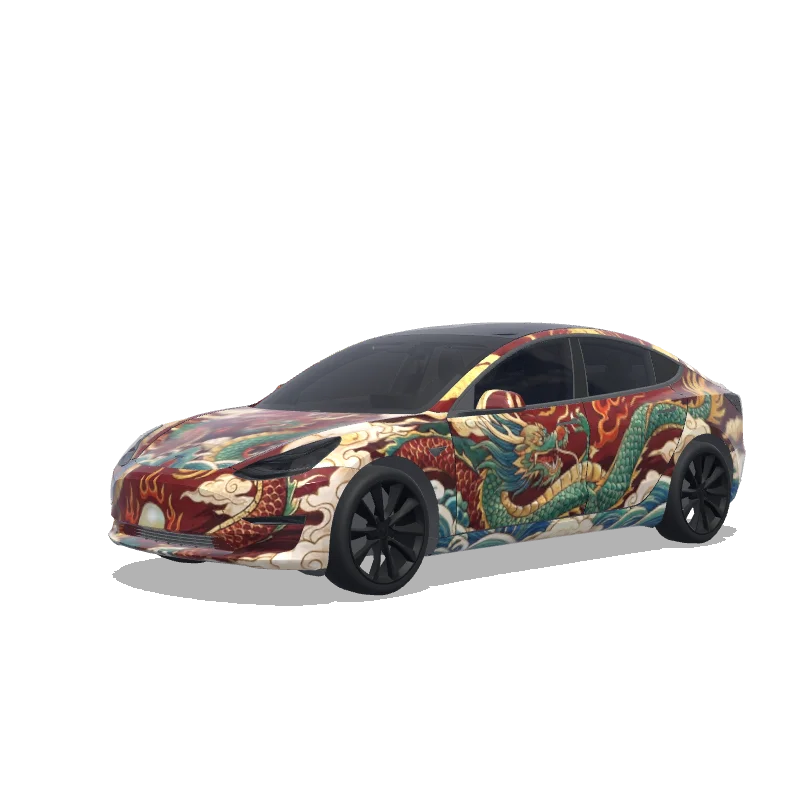 Tesla Model 3 custom wrap design