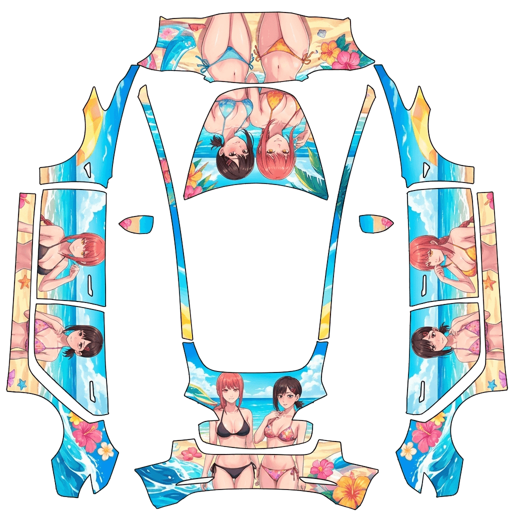 Model 3 Wrap Design - flat wrap PNG for Model 3 Paint Shop