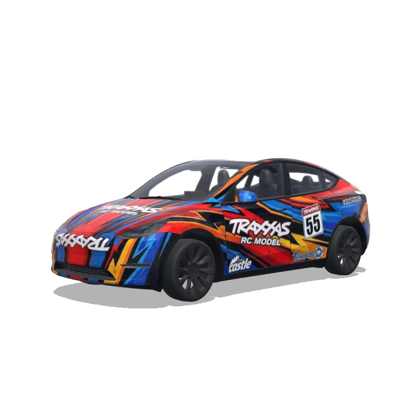 Tesla Model Y tilpasset wrap-design