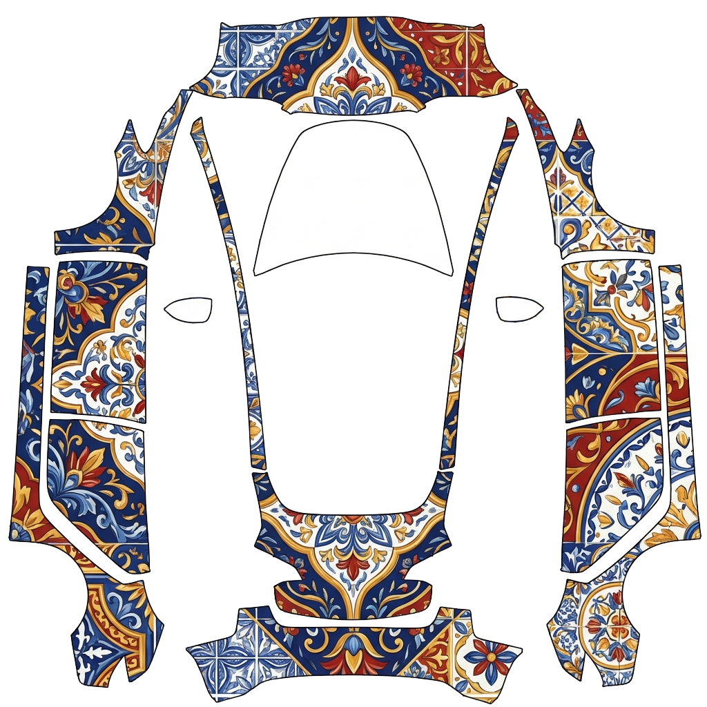 Model 3 Wrap Design - flat wrap PNG for Model 3 Paint Shop