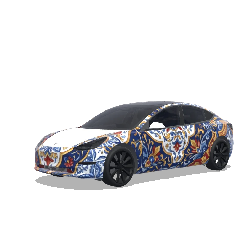 Tesla Model 3 custom wrap design