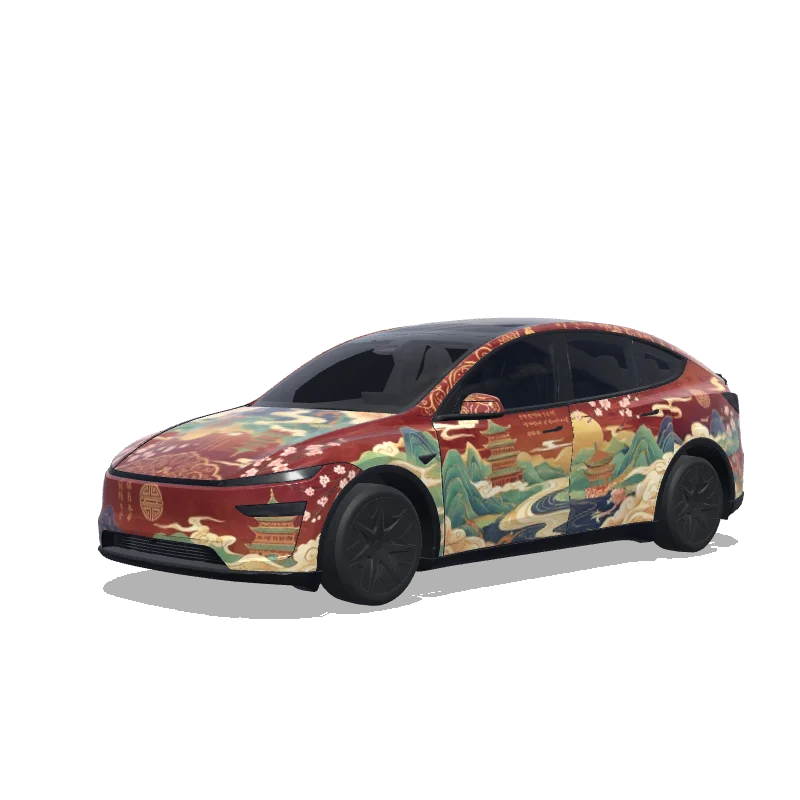 Tesla Model Y L custom wrap design