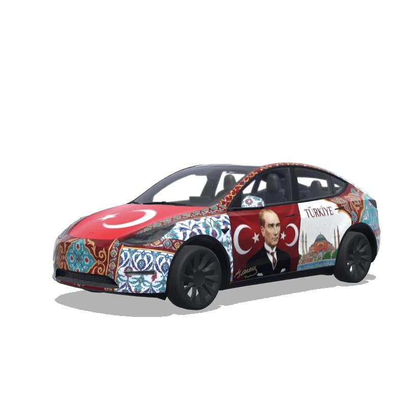 Tesla Model Y custom wrap design