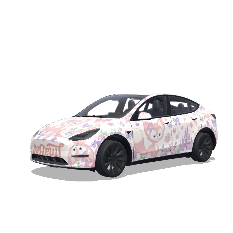Tesla Model Y custom wrap design
