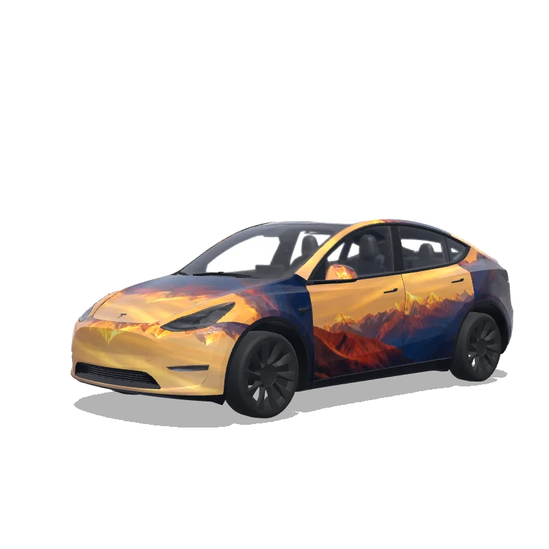 Tesla Model Y custom wrap design