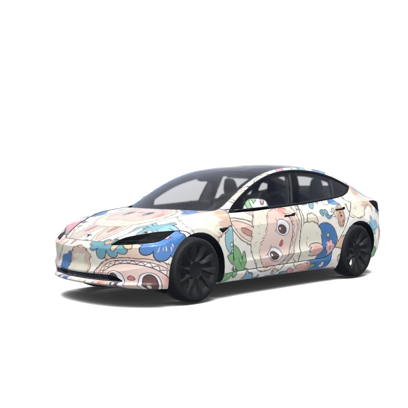 Tesla Model 3 (2024+ Standard/Premium) custom wrap design