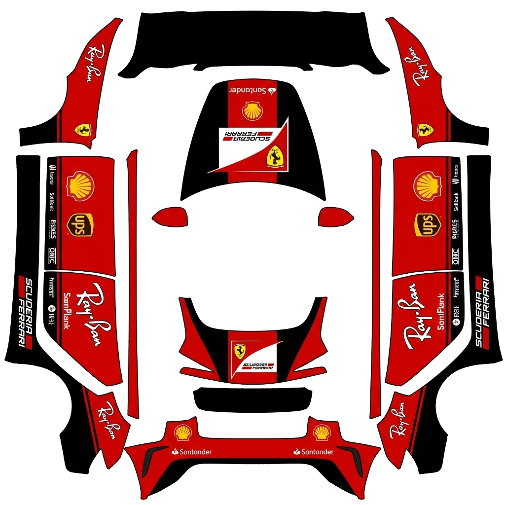 Model 3 Wrap Design - flat wrap PNG for Model 3 (2024+ Standard/Premium) Paint Shop