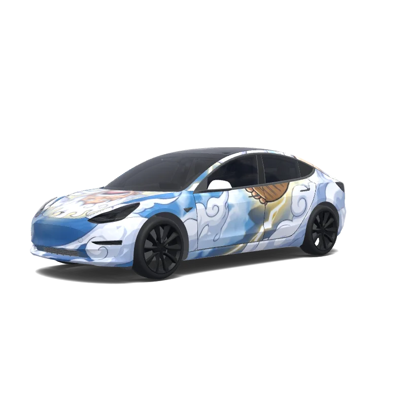 Tesla Model 3 tilpasset wrap-design