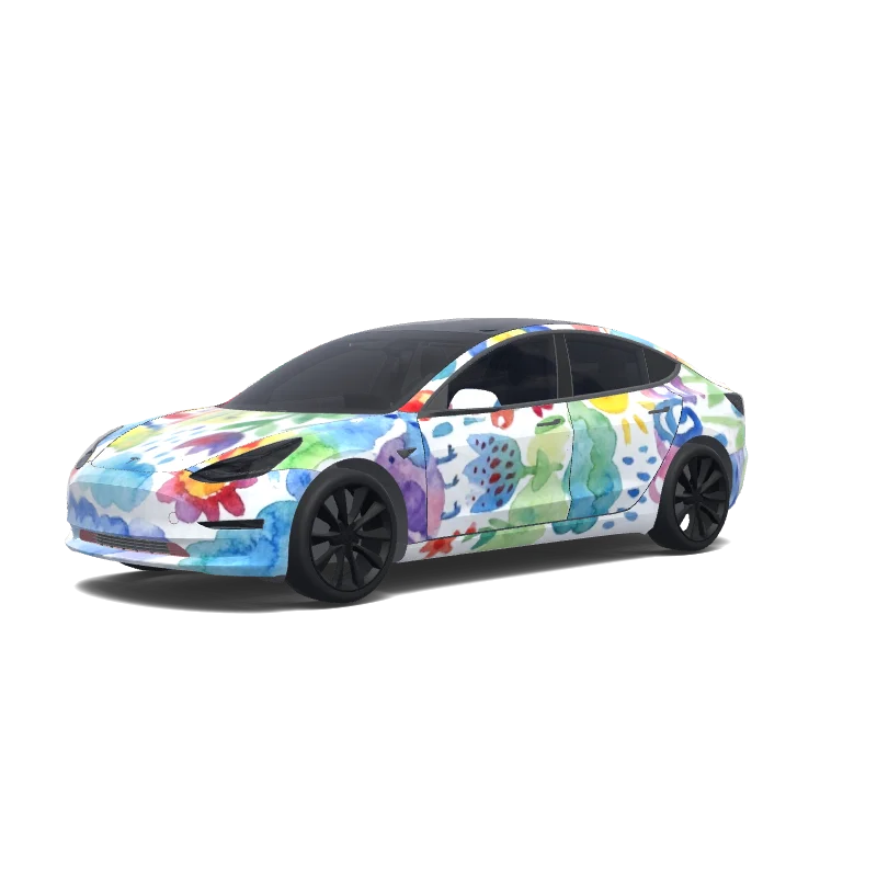 Tesla Model 3 custom wrap design