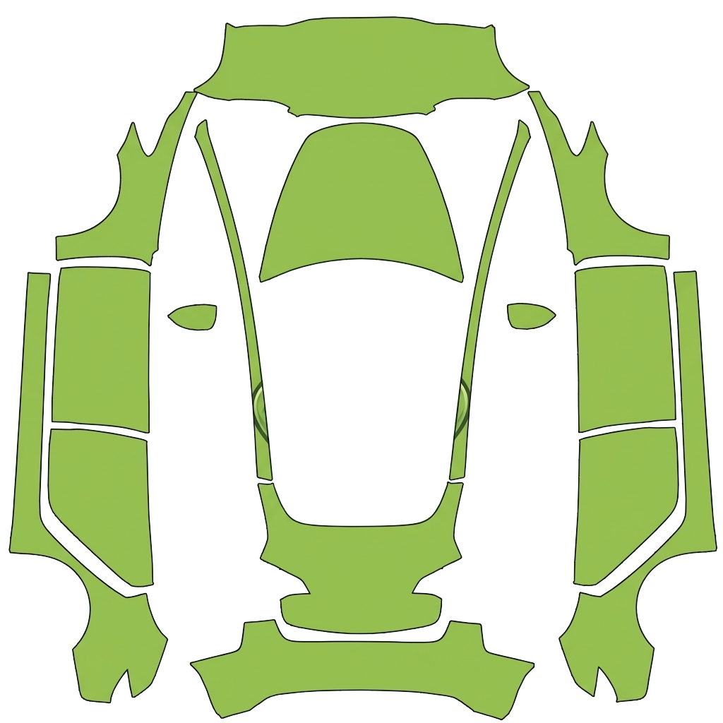 Model 3-folieringsdesign - flat wrap PNG for Model 3 Paint Shop