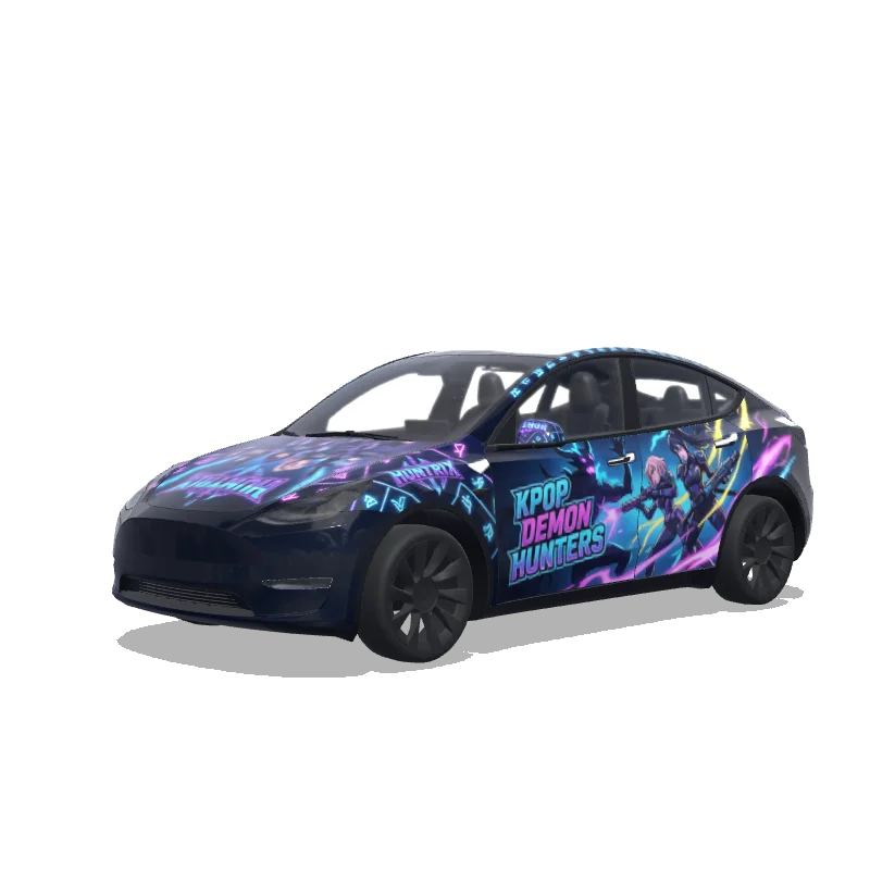 Tesla Model Y custom wrap design