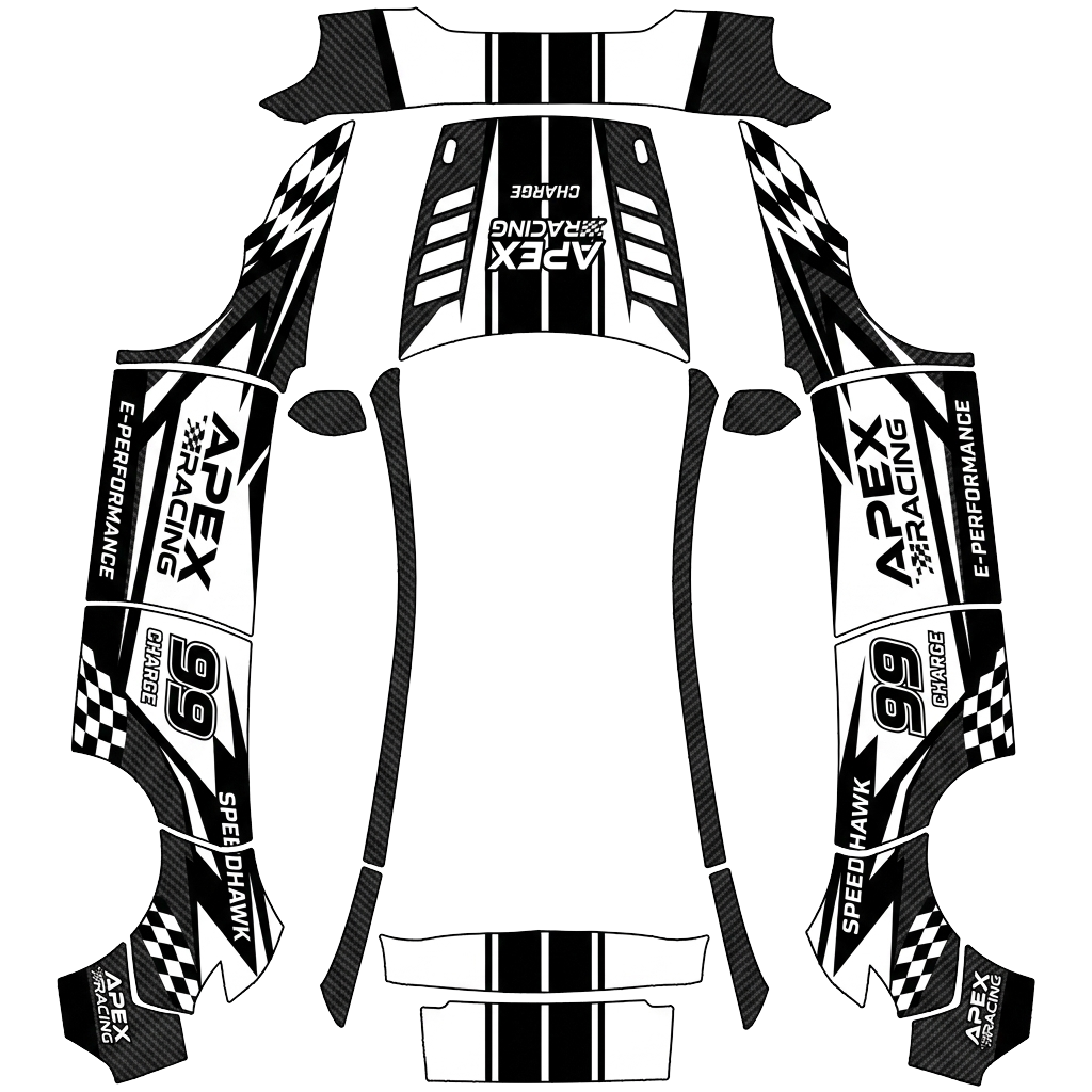 Model Y Wrap Design - flat wrap PNG for Model Y (2025+ Premium) Paint Shop
