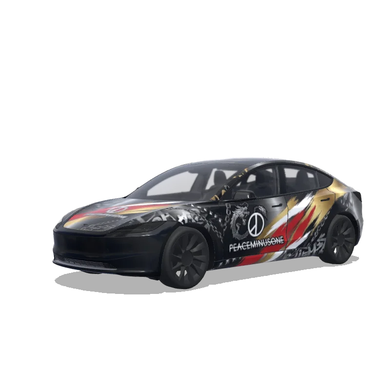 Tesla Model 3 (2024+ Standard/Premium) custom wrap design