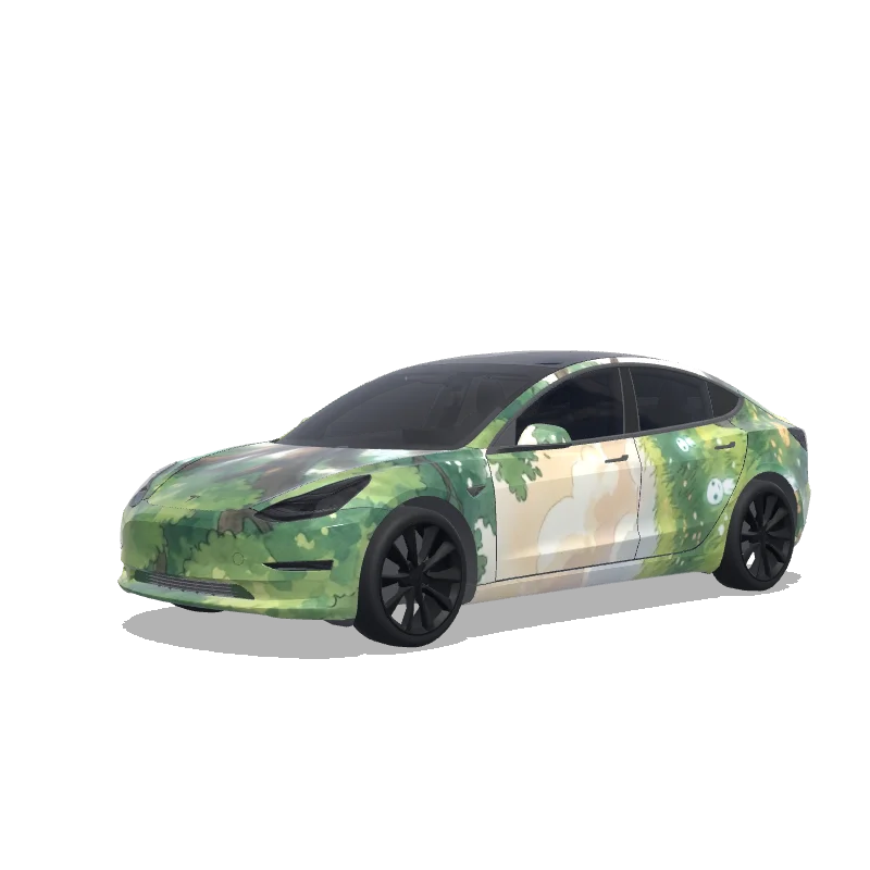 Tesla Model 3 custom wrap design