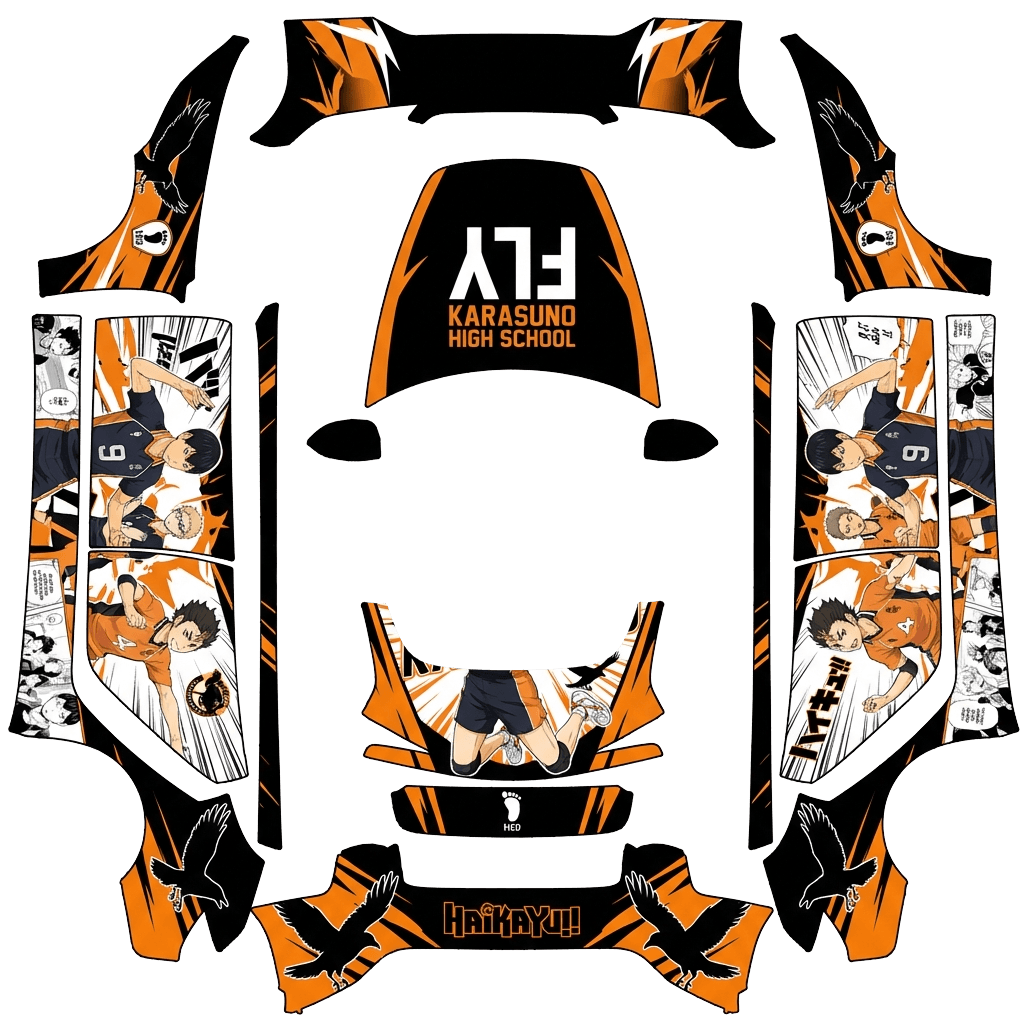 Model 3 Wrap Design - flat wrap PNG for Model 3 (2024+ Performance) Paint Shop