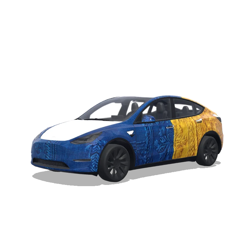 Tesla Model Y custom wrap design