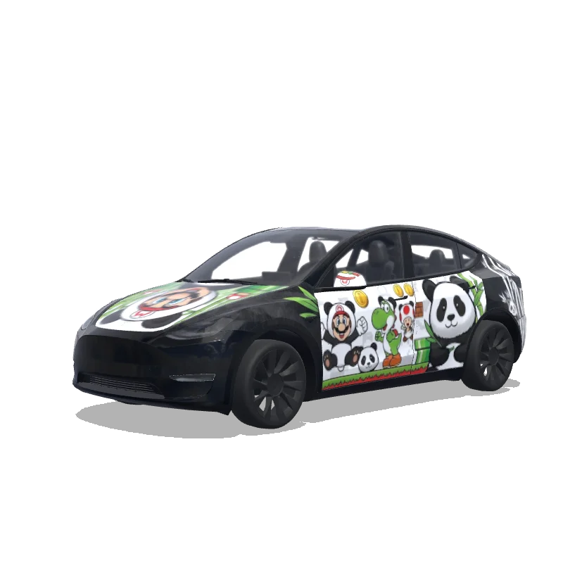 Tesla Model Y tilpasset wrap-design