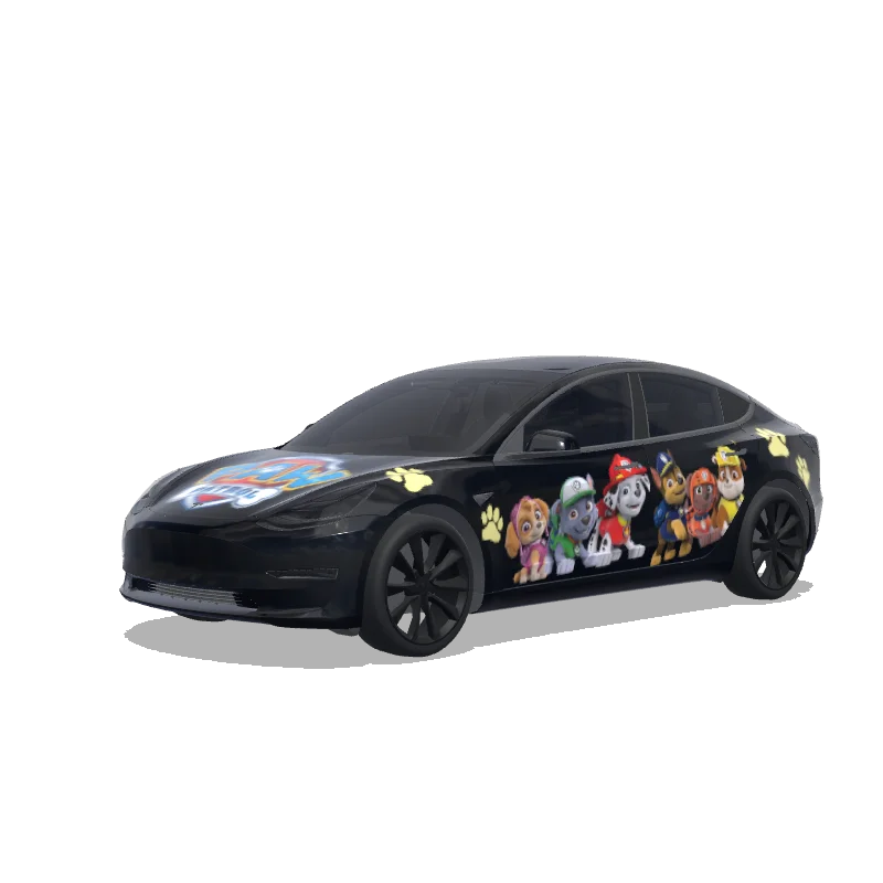 paw patrol - Tesla Model 3 wrap