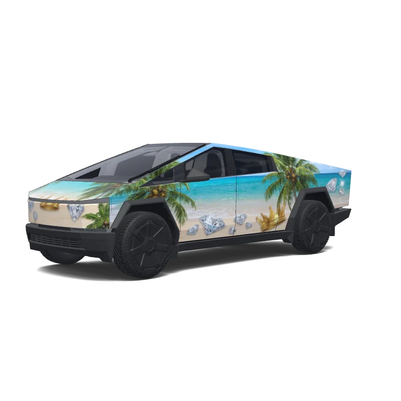 Tesla Cybertruck custom wrap design
