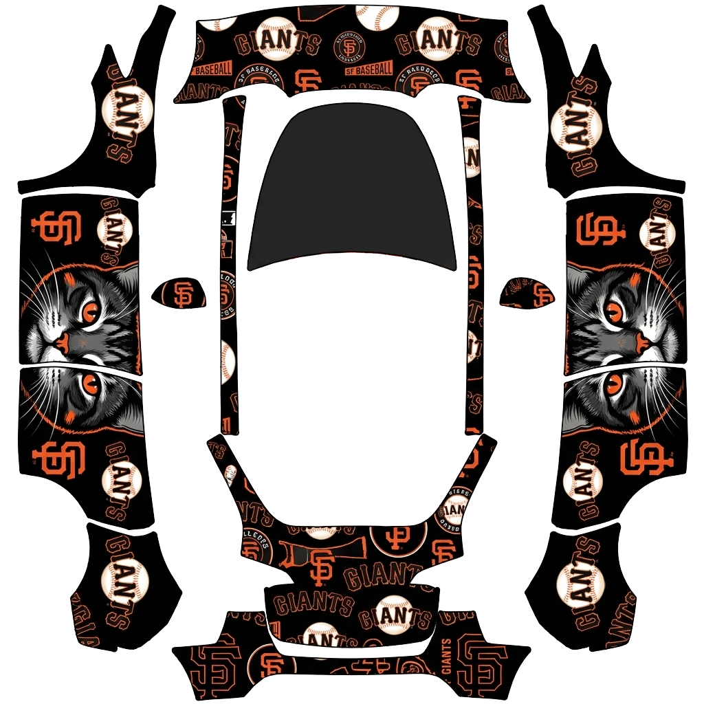 Model Y-folieringsdesign - flat wrap PNG for Model Y Paint Shop
