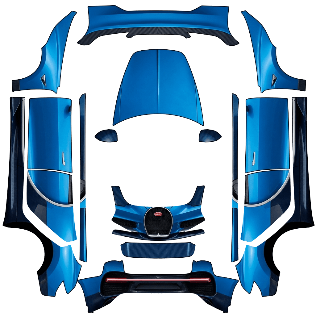 Model 3 Folierungsdesign - flat wrap PNG for Model 3 (2024+ Performance) Paint Shop