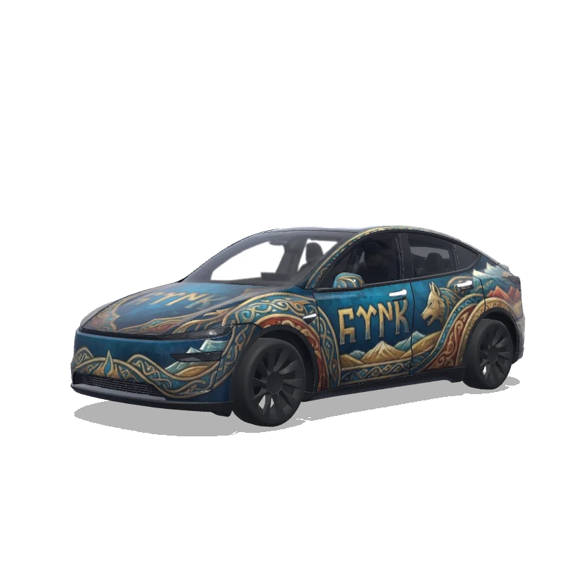 Tesla Model Y (2025+ Premium) custom wrap design