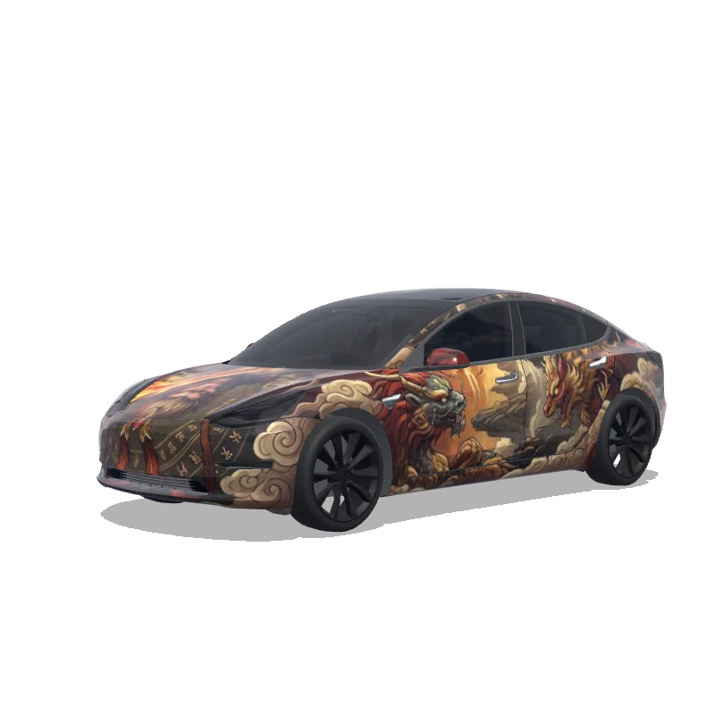 Tesla Model 3 custom wrap design