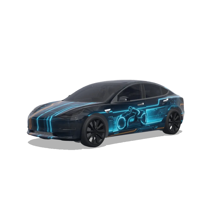 Tesla Model 3 custom wrap design