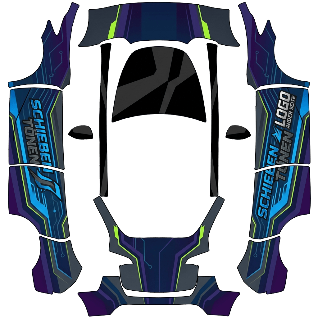 Model Y Wrap Design - flat wrap PNG for Model Y Paint Shop