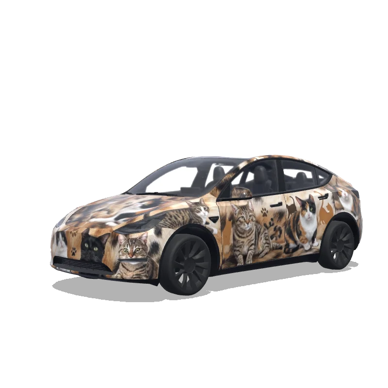 Tesla Model Y custom wrap design
