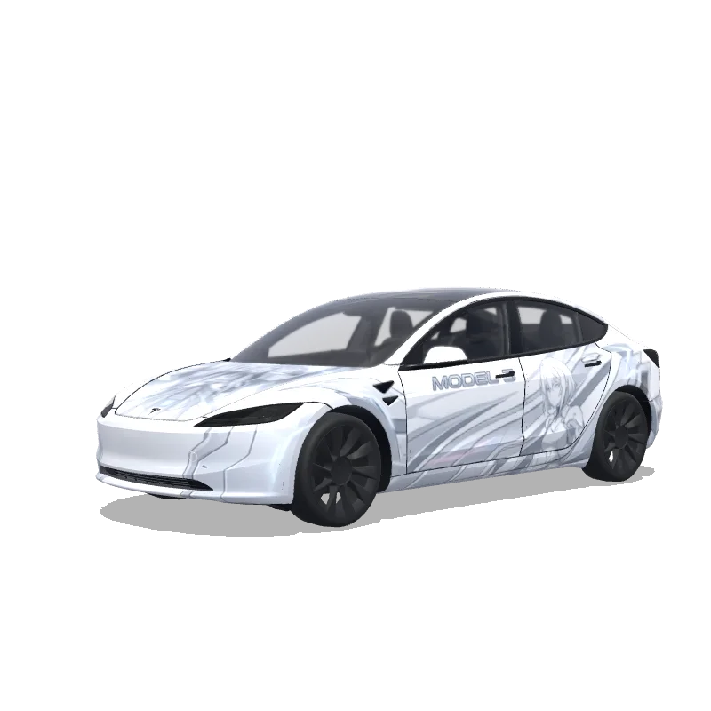 Tesla Model 3 (2024+ Standard/Premium) custom wrap design