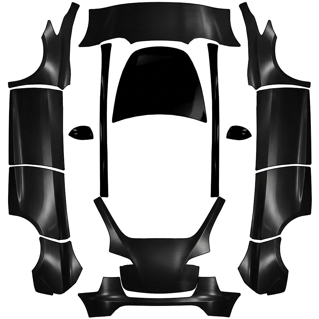 Design de covering pour Model Y - flat wrap PNG for Model Y Paint Shop