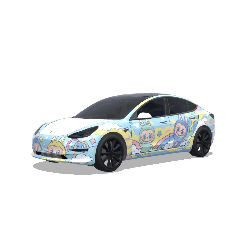 Model 3 Paint Shop wrap design