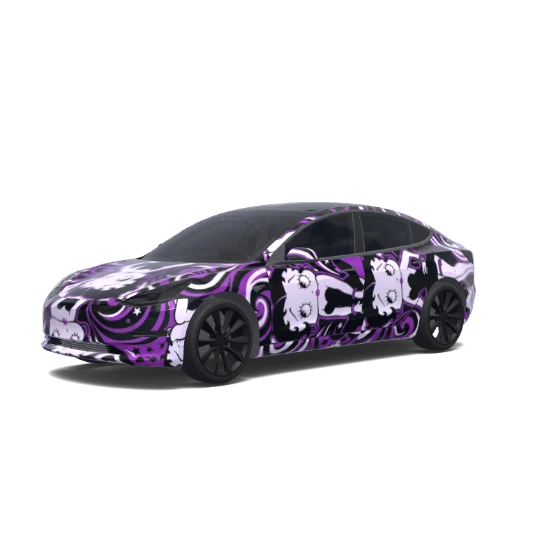 Tesla Model 3 anpassad wrap-design