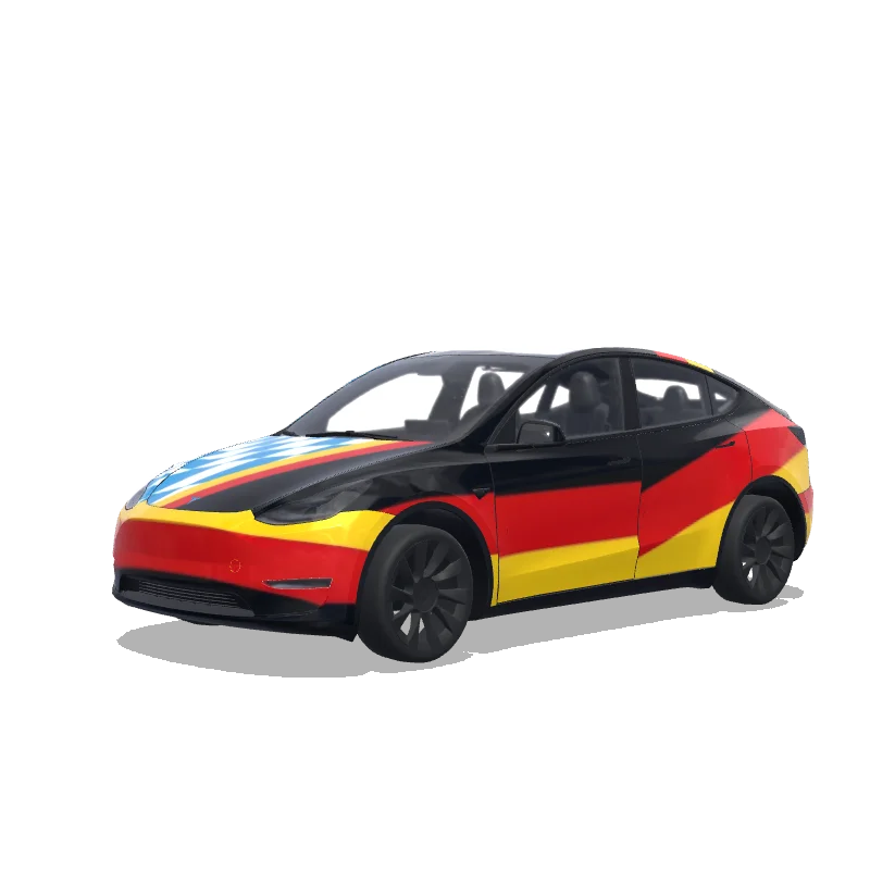 Tesla Model Y custom wrap design
