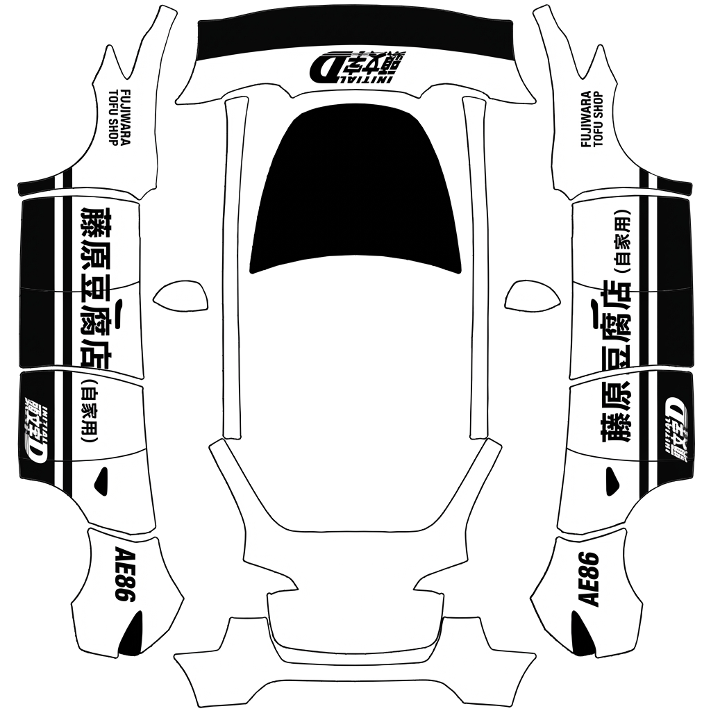 Model Y Wrap Design - flat wrap PNG for Model Y Paint Shop
