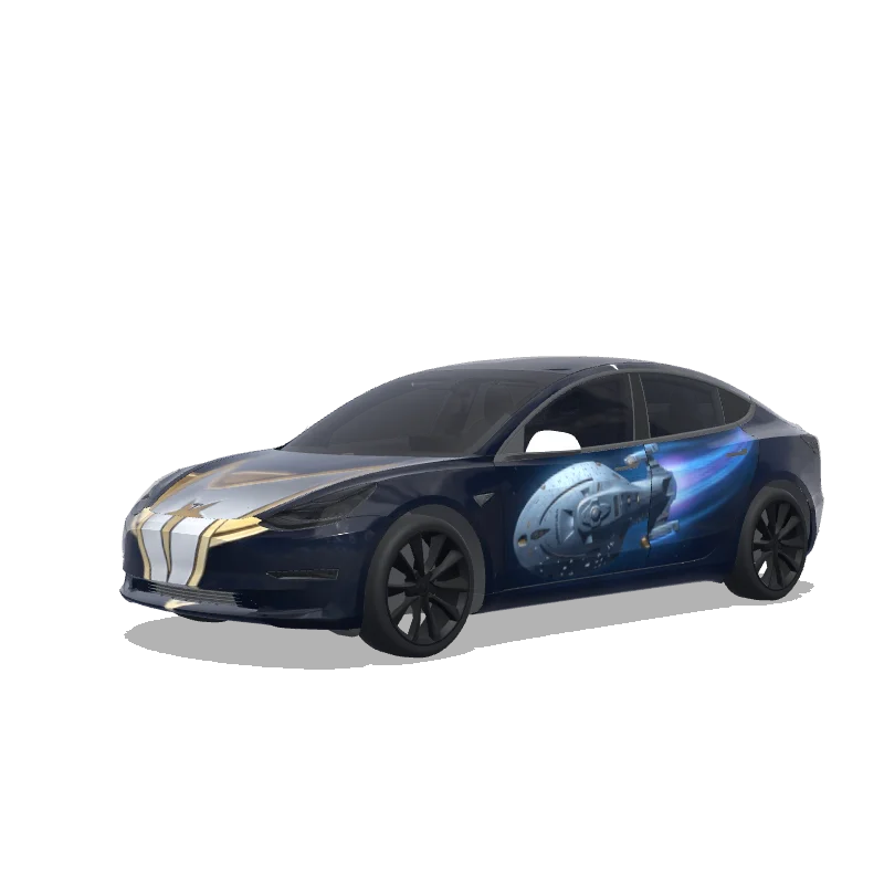 Tesla Model 3 custom wrap design