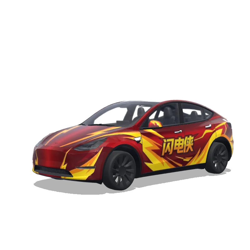 Tesla Model Y custom wrap design