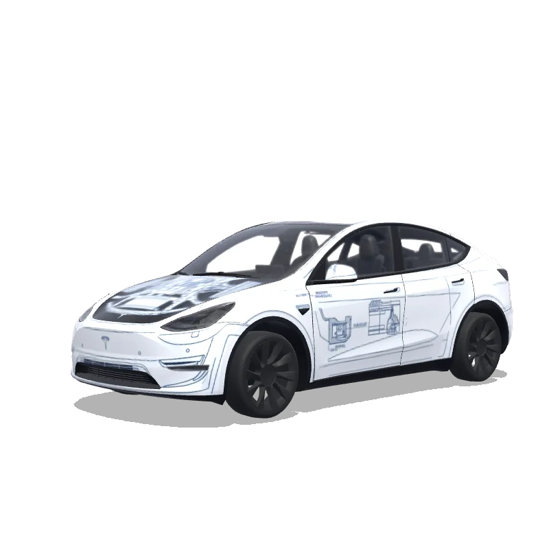 Tesla Model Y aangepast wrap-ontwerp