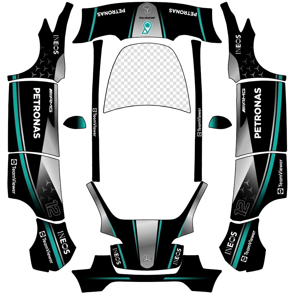 Model Y Wrap Design - flat wrap PNG for Model Y Paint Shop