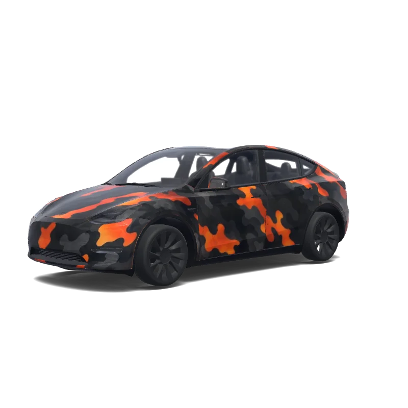 Tesla Model Y custom wrap design